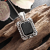 Platinum Alloy Rhinestone Pendant Necklaces FS-WG8CA3C-01-2