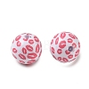 Printed Opaque Acrylic Beads AC-CBA6329-01B-02-2