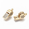 Brass Micro Pave Clear Cubic Zirconia Charms X-KK-S356-172G-NF-2