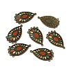 Tibetan Style Alloy Enamel Chandelier Components Links ENAM-WH0054-51-1