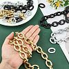 3 Strands 3 Colors Opaque Spray Painted Acrylic Cable Chains CHAC-FH0001-02-3