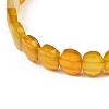 Natural Yellow Agate Oval Beaded Stretch Bracelet G-E010-01-32-2
