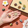 5Pcs 5 Colors Handmade Lampwork Beads LAMP-YW0004-23-4