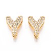 Brass Micro Pave Clear Cubic Zirconia Beads KK-T071-17G-Y-1