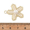 MIYUKI Glass Seed Beaded & Shell Pearl Pendants PALLOY-MZ01378-01-3