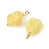 Raw Rough Natural Yellow Opal Pendants PALLOY-JF05930-2