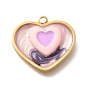 Brass Enamel Pendants LS-STAS-Q347-01G-B-1-1