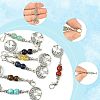 7Pcs Natural & Synthetic Gemstone and Alloy Pendant Decorations HJEW-FS00043-3