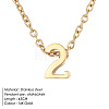 304 Stainless Steel Number Pendant Necklaces FS-WG6717D-10-1