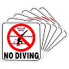 PVC Plastic No Diving Sign Stickers DIY-WH0472-01-1