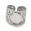 304 Stainless Steel Cuff Ring Components SA-CBA37BC-15C-P-2