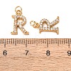 304 Stainless Steel with Crystal Rhinestone Charms RB-CBA5270-11G-R-3
