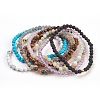 Natural/Synthetic Gemstone Stretch Bracelets Sets BJEW-JB03797-8