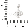 Fine Silver Cubic Zirconia Pendants STER-S008-01A-P-3