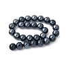 Electroplate Round Pearlized Glass Pearl Beads Strands X-EGLA-U002-01A-2