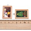 Christmas Opaque Resin Pendants RESI-I350-03-4