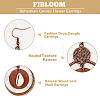 FIBLOOM 6 Pairs 6 Style Flower & Ring & Teardrop & Leaf Alloy Dangle Earrings Sets with Enamel EJEW-FI0001-62-4