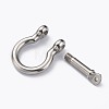 Tarnish Resistant 304 Stainless Steel D-Ring Anchor Shackle Clasps STAS-Z017-15P-01-5