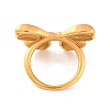 Ion Plating(IP) 304 Stainless Steel Bowknot Finger Rings for Women RJEW-S414-46B-G-3