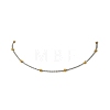Duo Tone 304 Stainless Steel Round Ball Rope Chain Necklaces NJEW-JN06556-2
