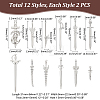24Pcs 12 Style Alloy & CCB Plastic Big Pendants FIND-UN0002-86-3