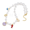 Ocean Brass Pave Cubic Zirconia and Enamel Sea Animals Pendant Necklaces KK-CBA4547-03B-G-5