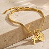 Mother's Day 304 Stainless Steel Snake Chain Double-layered Bracelets WG36131-01-3