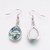 Natural Abalone Shell/Paua Shell Dangle Earrings EJEW-F158-A02-2