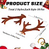 36Pcs 2 Styles Velvet and Plastic Antler Snowman Hand Branch FIND-GF0007-09B-2