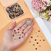280Pcs 14 Colors 2-Hole Baking Paint Glass Seed Beads SEED-PH0002-74-3