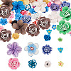 80pcs 8 styles Handmade Polymer Clay 3D Flower Plumeria Beads CLAY-TA0001-14-7
