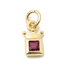 Brass Cubic Zirconia Charms KK-G554-01B-04-1