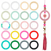 GOMAKERER 20Pcs 20 Colors Silicone Beads SIL-GO0001-35-1