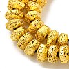 Electroplated Natural Lava Rock Beads Strands G-I360-G01-01-3