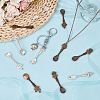 24Pcs 2 Colors 3 Style Alloy Big Pendants PALLOY-DR00003-4
