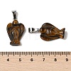 Natural Tiger Eye Pendants G-B127-10P-12-4