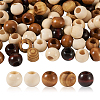 Craftdady 100Pcs 5 Style Pine Wood Beads WOOD-CD0001-17-14