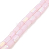 Frosted Imitation Jade Glass Beads Strands GLAA-P058-07A-02-1