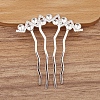 Alloy Hair Comb Findings PW-WG0DDBA-01-1