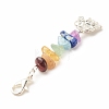 Chakra Theme Natural Gemstone Pendant Decorations X1-HJEW-JM00645-04-3