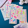 8 Sheets 8 Style Creative Fluorescent Arm Removable Temporary Tattoos Paper Stickers STIC-TA0002-02-6