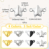 12Pcs 4 Styles Alloy Magnetic Clasps with Loops FIND-YW0005-56-2