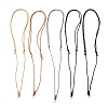 5Pcs Waxed Cotton Cord Adjustable Necklaces Making AJEW-JB01393-1