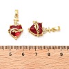 Brass Micro Pave Cubic Zirconia Pendants KK-G533-08G-3
