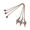 Brass Cable Chain Pointed Dowsing Pendulums HJEW-D004-03-2