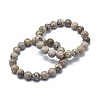 Natural Maifanite/Maifan Stone Bead Stretch Bracelets X-BJEW-K212-B-044-6