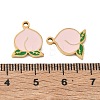 Fruit 304 Stainless Steel Enamel Pendants SA-CBA49D2-11G-13-3