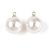 ABS Plastic Imitation Pearl Pendants FIND-H052-01I-01G-4