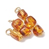 3Pcs 3 Styles Natural Amber Pendants PALLOY-JF05252-2