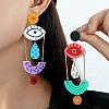Acrylic Dangle Stud Earrings WG31848-02-1